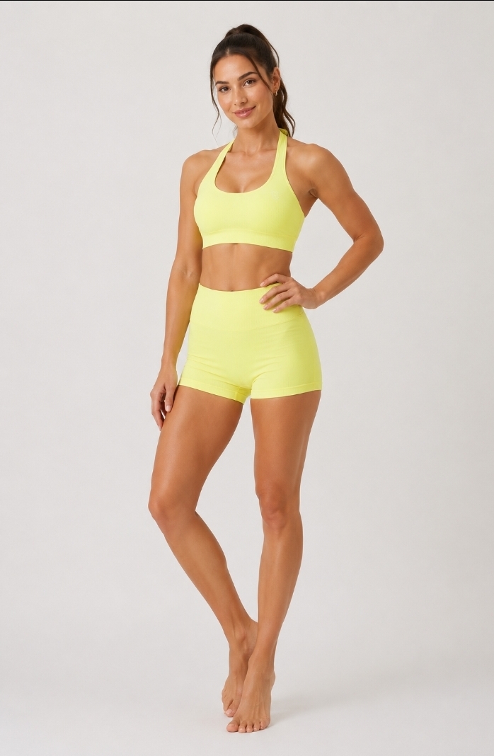 yellow gym set on female