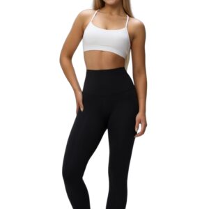 lf clothing pocket fitness leggings in black