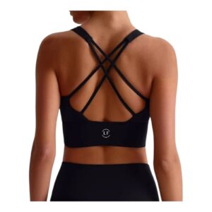 lf clothing lace black colour fitness bra top