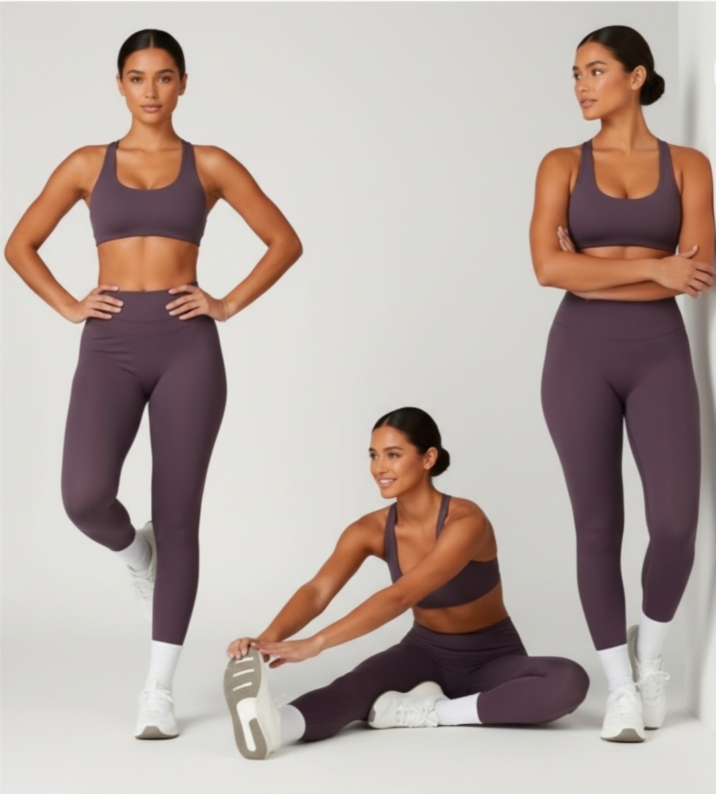 x 3 women in velocity leggings